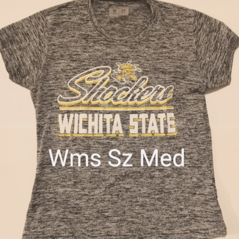 A4 Womens Graphite Cooling Performance T-Shirt Wichita State Shockers Sz Med
